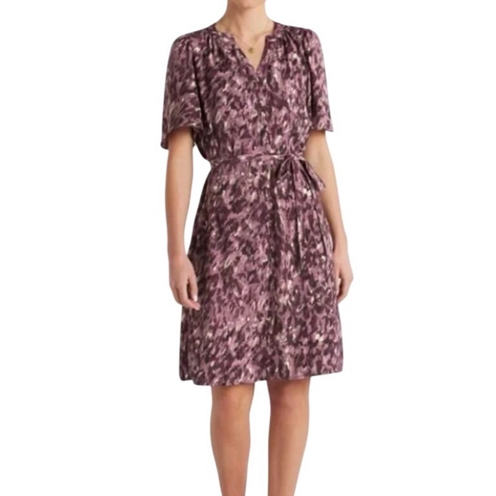 41 Hawthorn Purple Patterned dress woman’s size small petite SP NWT